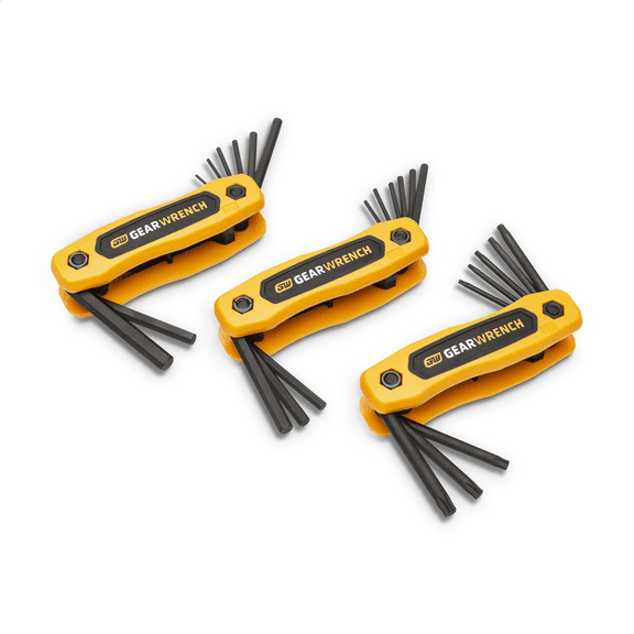 GEARWRENCH (83512) 25 Piece Folding Set of Inch/Metric/Torxx Hex Keys