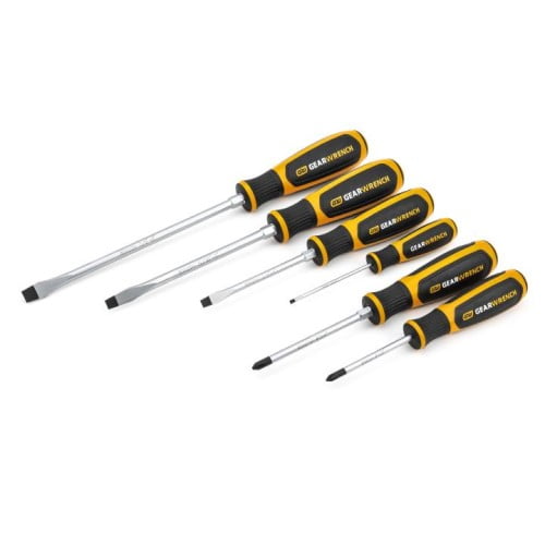 GearWrench 6 Pc. Phillips/Slotted Dual Material Screwdriver Set