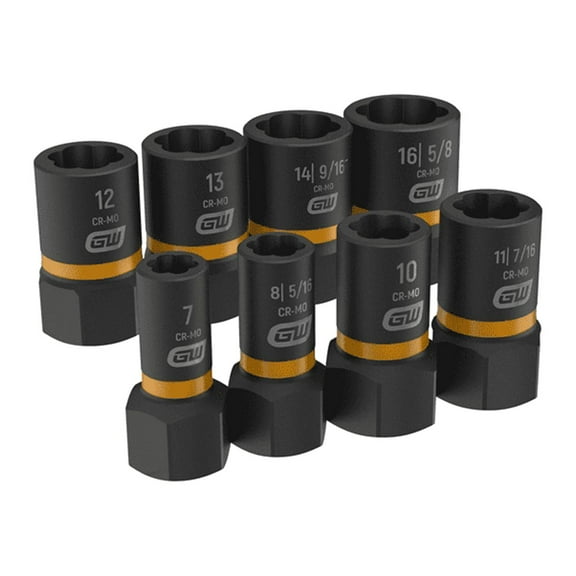 GearWrench 8 Pc. 1/4" and 3/8" Drive Bolt Biter Extr Soc