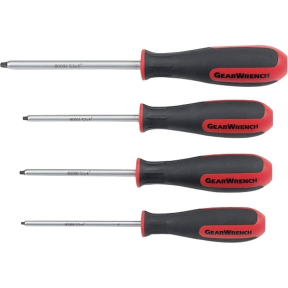 GearWrench 80065 4 Piece Square Dual Material Screwdriver Set