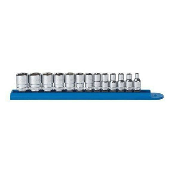 GearWrench 80302 13 Piece 1/4" Drive 6 Point Standard Metric Socket Set