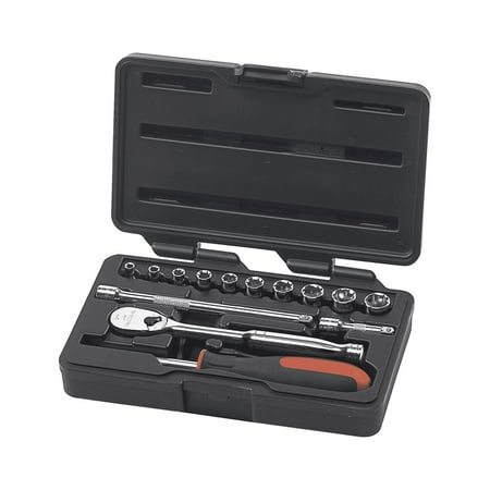 GearWrench 80326 14 Piece 1/4" Drive Metric 6 Point Socket Set