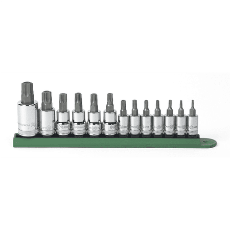 GearWrench 80725 13 Piece 1/4 in., 3/8 in. and 1/2 in. Drive Tamper Proof Torx Socket Set