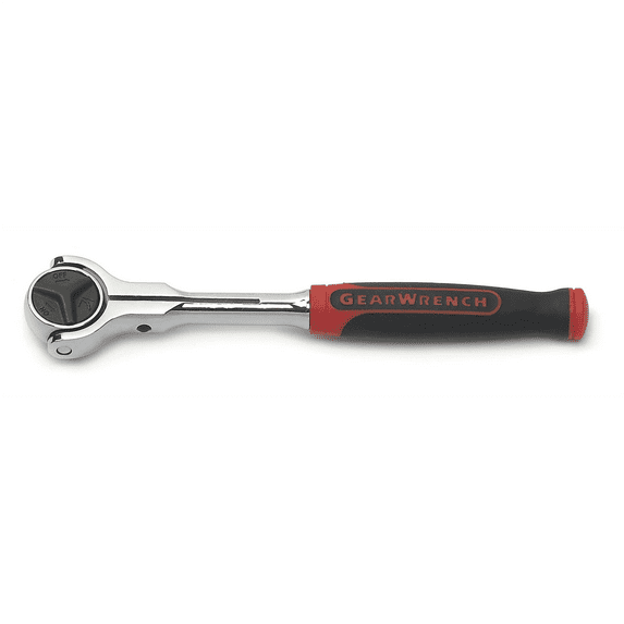 GearWrench 81224 1/4 In Drive Cushion Grip Roto Ratchet, 6.75 In