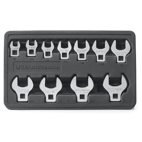 GearWrench 81908 11 Piece SAE Crowfoot Wrench Set