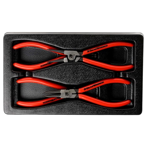 GearWrench 82150 4 Pc. 7" Fixed Tip Internal & External Snap Ring Plier Set