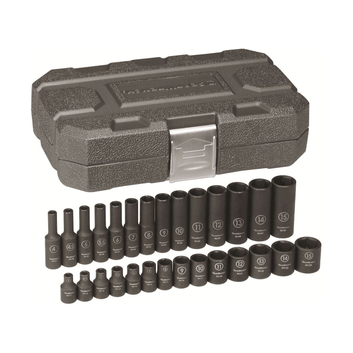 GearWrench 84901 28-Piece Metric 1/4 in. Drive Standard/Deep Impact Socket Set