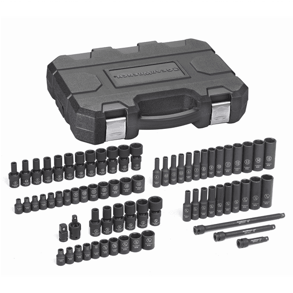 GearWrench 84903 71-Piece SAE/Metric 1/4 in. Drive Std/Deep/Universal Impact Socket Set