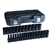 GearWrench 84935N 29 Pc. 1/2 Drive 6 Point Metric Deep Impact Socket Set