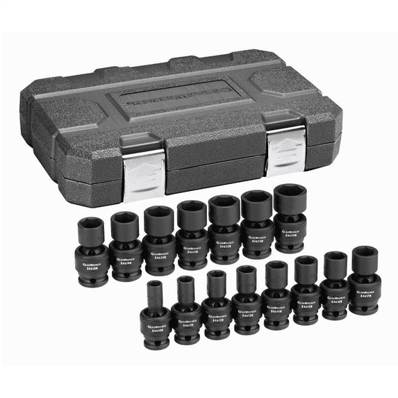 GearWrench 84939N 15pc 1/2" Drive 6pt Metric Universal Impact Socket Set