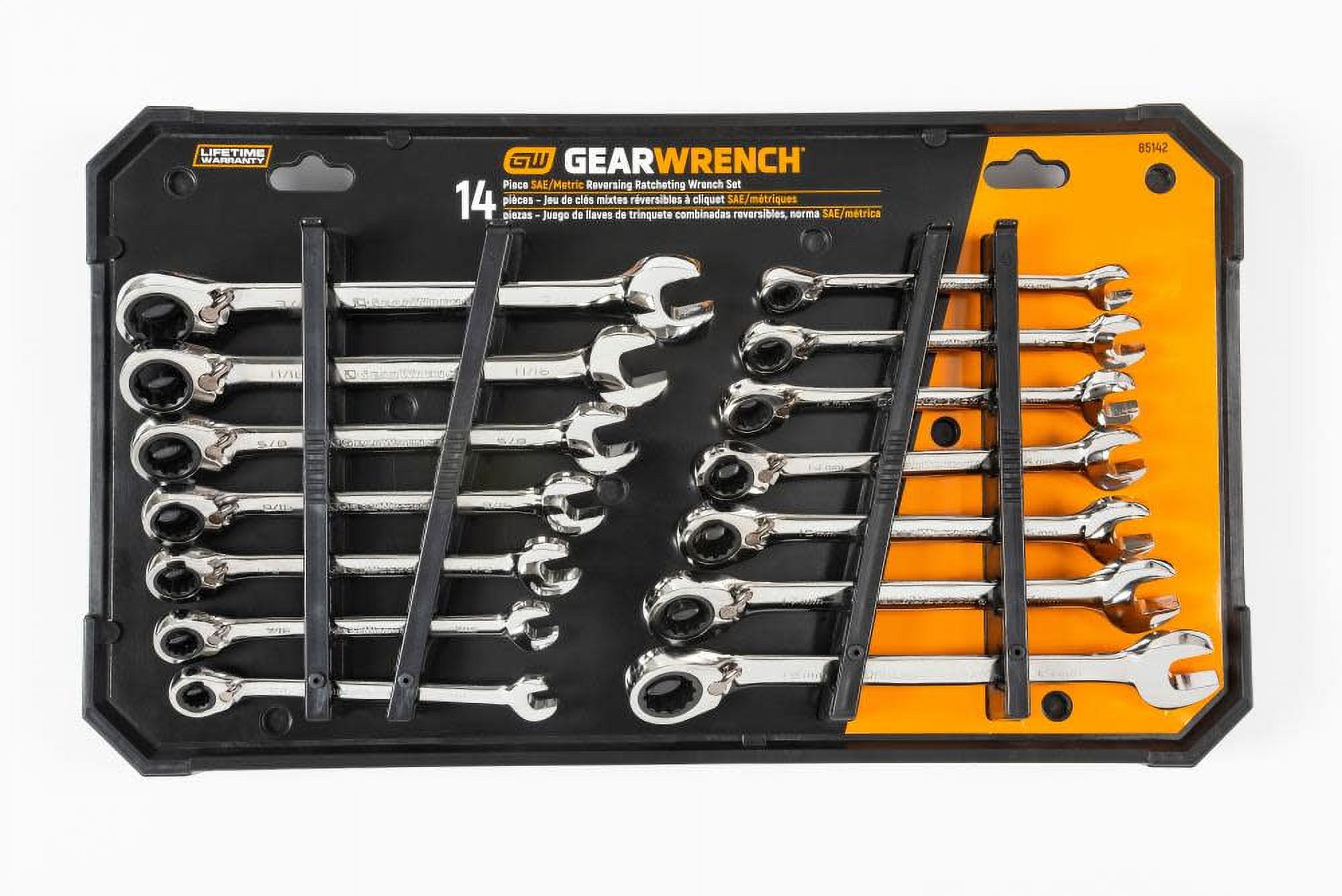 GearWrench 85142 Reversible Ratcheting Wrench Set, 14 pcs. Hand Tools