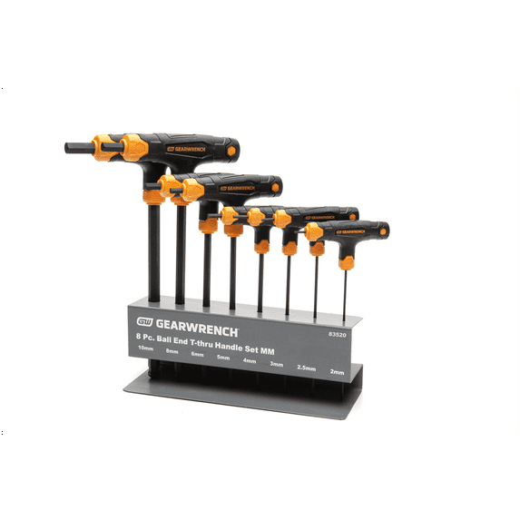 GearWrench 8PC METRIC T HANDLE BALL END HEX KEY SET