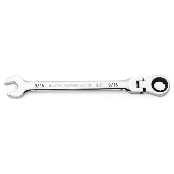 GearWrench 9/16" 90T 12 PT Flex Combi Ratchet Wrench