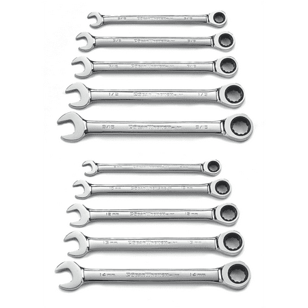 GearWrench 9418 10 Piece SAE/Metric Combination GearWrench Set