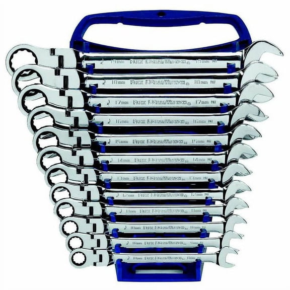 GearWrench 9901 12-Piece Metric Flex-Head Combination Ratcheting Wrench Set