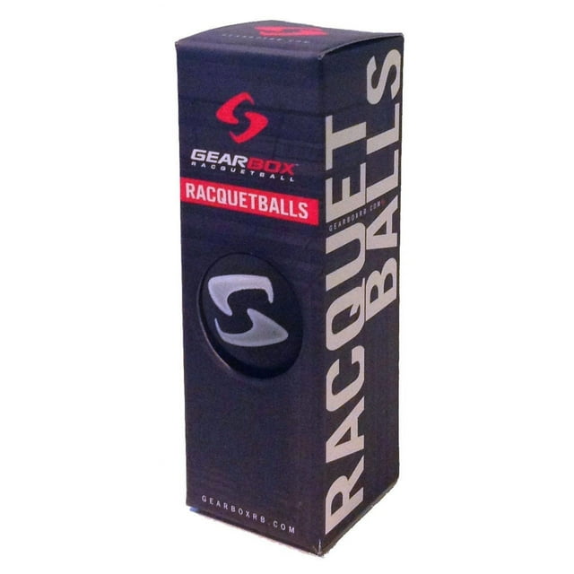 Gearbox Sleek Black Racquetballs 3 Ball Pack