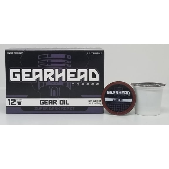 Gearhead Coffee Gear Oil Extra Dark Roast K-Cup Compatible Coffee Pods, 12-Count