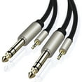 thumbnail image 1 of Gearit (2-Pack) 1/4 to 1/8 inch (6.35mm Male TRS Mono to 3.5mm Male Cable) 3 Feet, 1 of 7