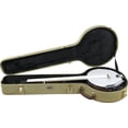 thumbnail image 1 of Gearlux 4-String and 5-String Banjo Hard Case with Exterior Lock and Key, Interior Accessory Compartment, and Plush Interior Padding - Tweed, 1 of 9