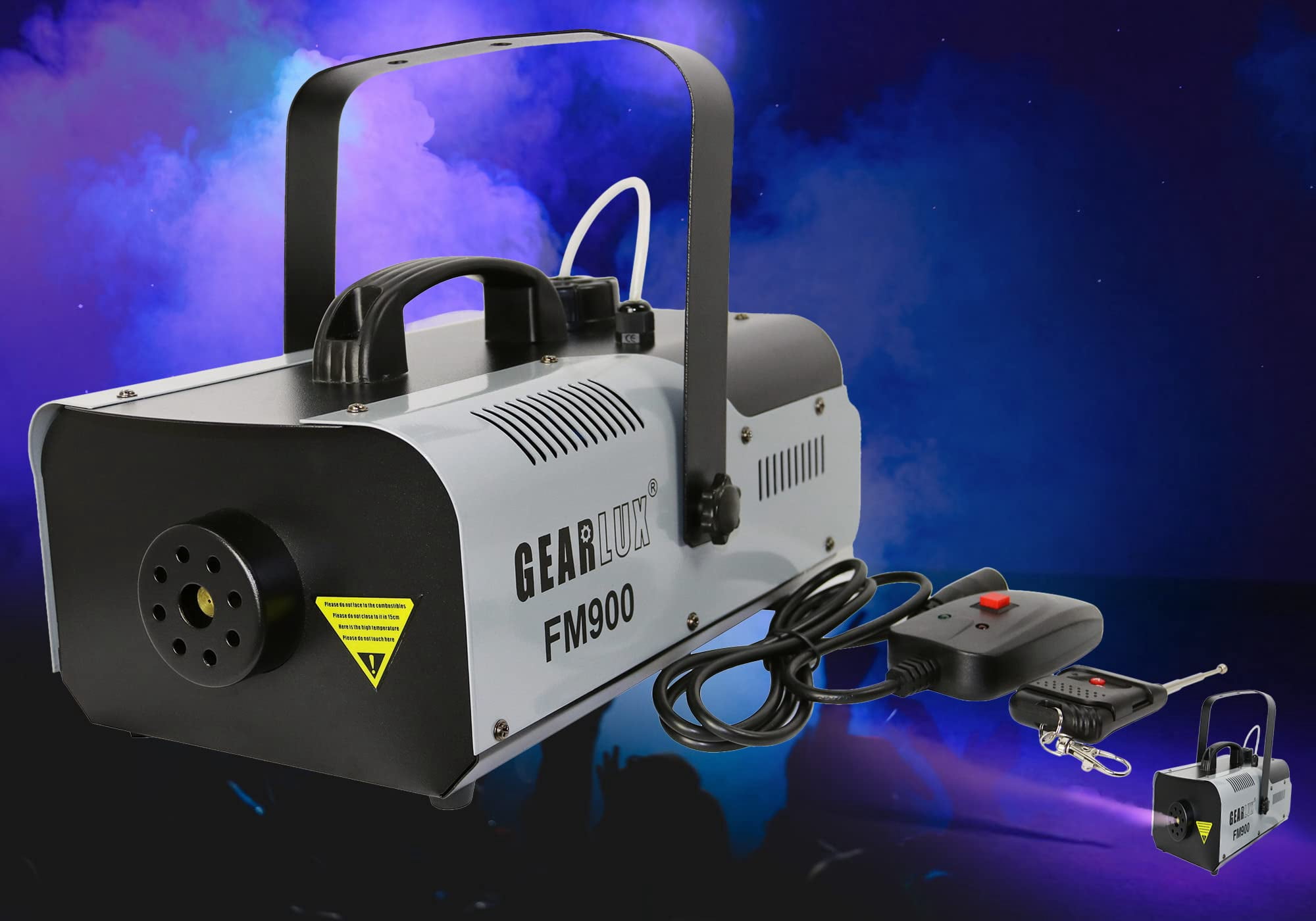 Gearlux 900-Watt Compact Fog Machine with Wire and Wireless Control