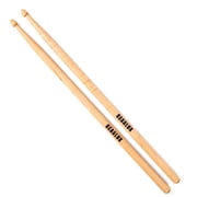 Gearlux American Hickory 5A Drumsticks with Tear Drop Tip, Medium Taper, Lacquer Finish for Balanced Performance, 1 Pair