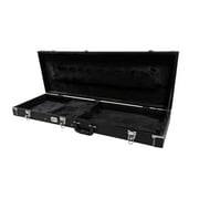 Gearlux Electric Guitar Hard Case for Fender Stratocaster/Telecaster and Standard-Size Guitars with Exterior Lock and Key, Interior Accessory Compartment, and Plush Interior Padding - Black