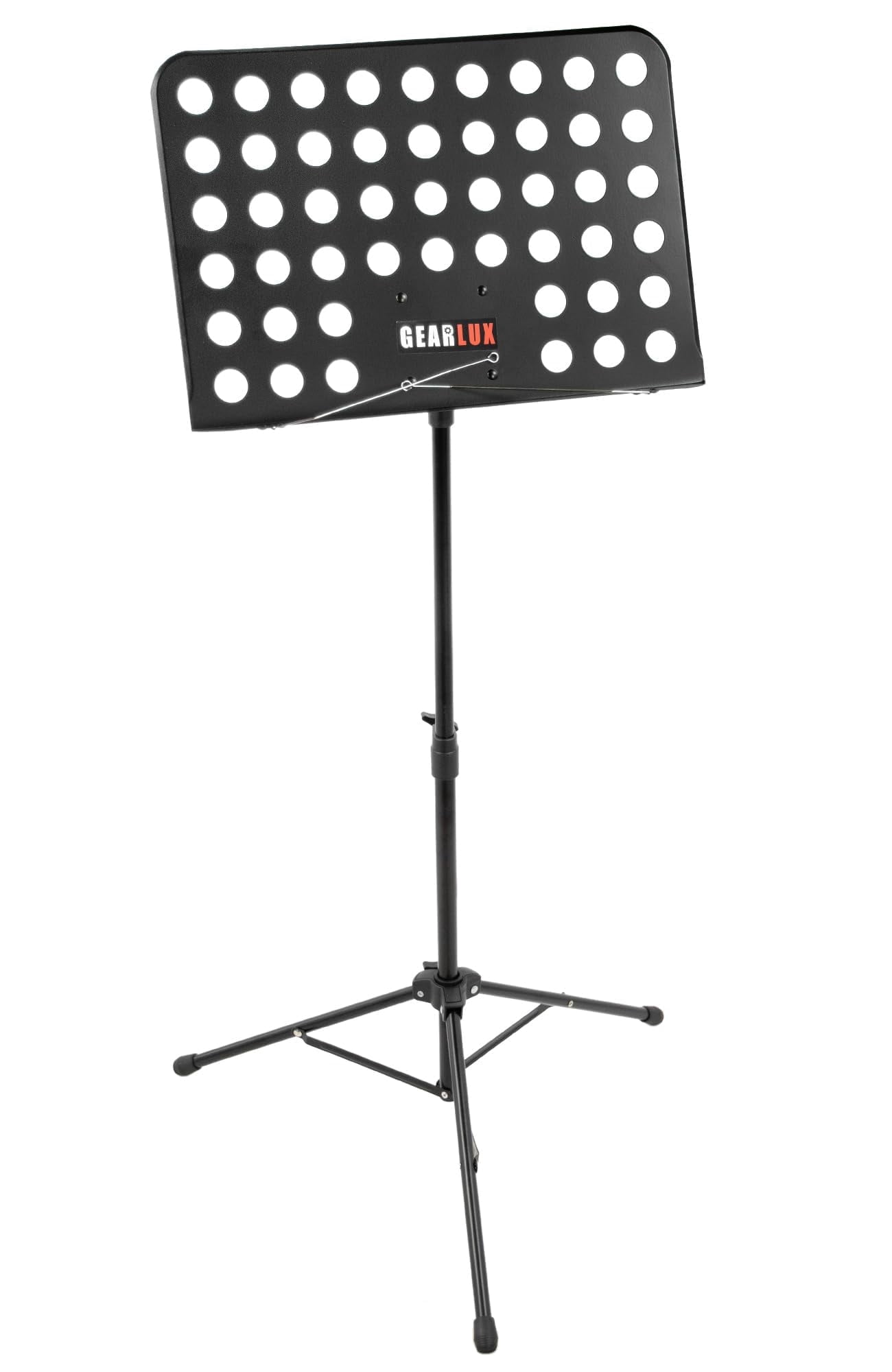 Gearlux Lightweight Vented Die-Cast Sheet Music Stand with Height Adjustment up to 71 Inches and Triple Layer Anti-Rust Coating