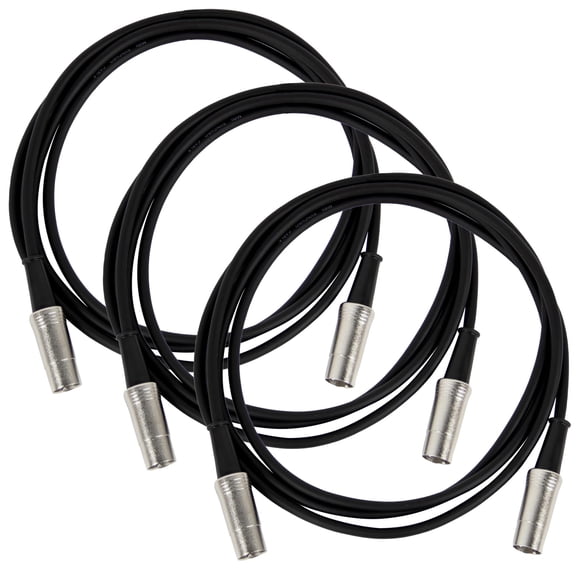 Gearlux MIDI Cable, 5 Pin, 6 Feet - 3 Pack
