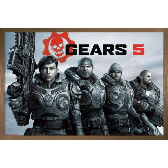 Gears 5 - Squad Wall Poster, 14.725" x 22.375", Framed
