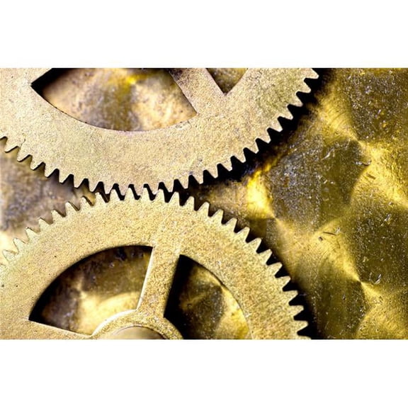 Gears From Inside A Wind-Up Clock Poster Print - 19 x 12