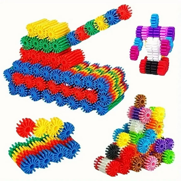 Gears Interlocking Learning Set, STEM Construction Toy Set Building Kids Toys 240 Pcs
