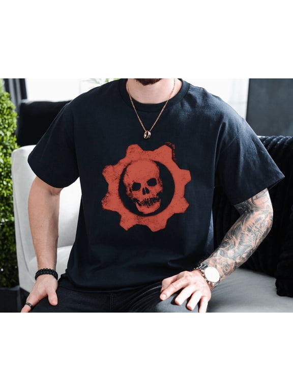 Gears Of War Red Vintage Sci Fi Video Game Unisex T-Shirt, up to size 3XL.