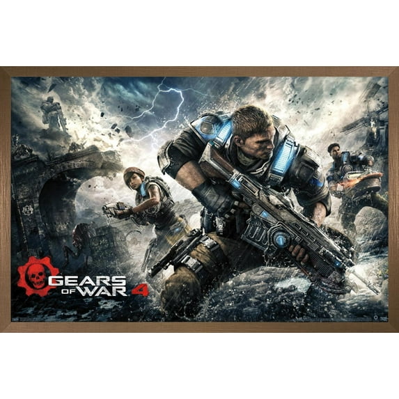 Gears of War 4 - Key Art Wall Poster, 14.725" x 22.375", Framed