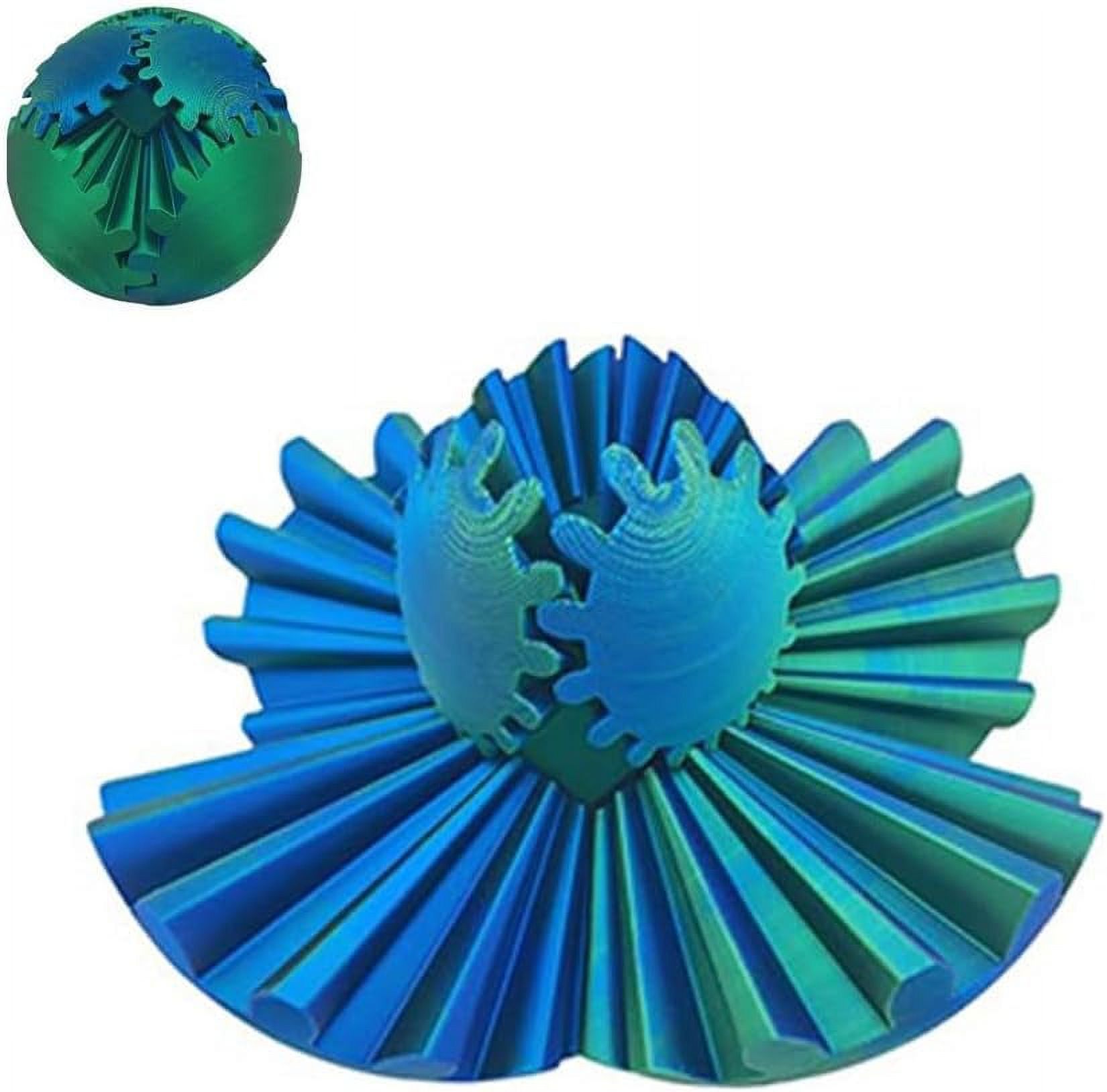 ZEPIQOR GearSphere - Jouet Fidget Gear Ball Imprimé 3D Anti-Stress Pour Enfants Et Adultes
