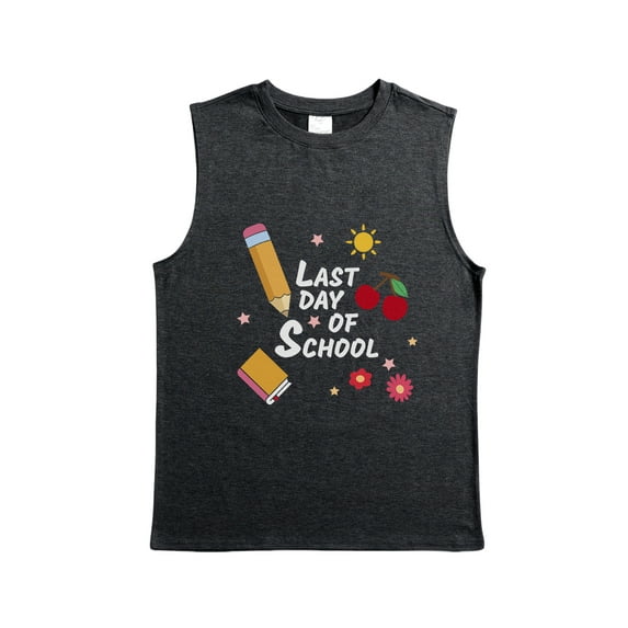 Gearup Black Men's Tank Top Sleeveless Shirts Casual Personalized T-Shirt Customized w/Photo