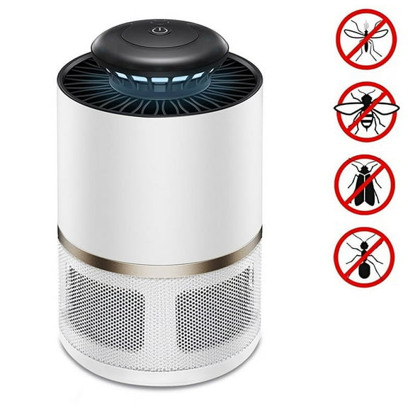 Gearup White Electric Fly Gnat Killer Lamp Pests Fly Insect Trap Mosquito Bug Zapper Indoor