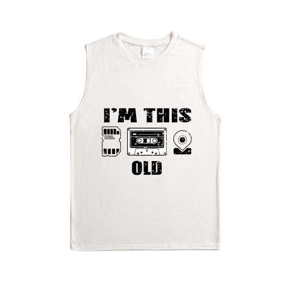 Gearup White Men's Tank Top Sleeveless Shirts Casual Personalized T-Shirt Customized w/Photo