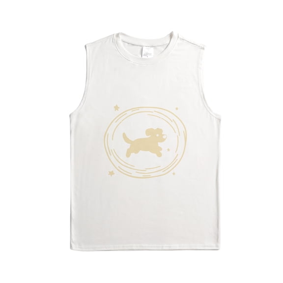 Gearup White Men's Tank Top Sleeveless Shirts Casual Personalized T-Shirt Customized w/Photo