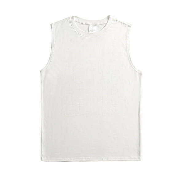 Gearup White Men's Tank Top Sleeveless Shirts Casual Personalized T-Shirt Customized w/Photo