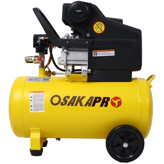 Gearwell Air Compressor Tank, 4.5HP Portable Oil-Lubricated Pneumatic Compressor with 13 Gallon Horizontal Tank, Adjustable Pressure and Built-in Wheel for Garage Workshop Use