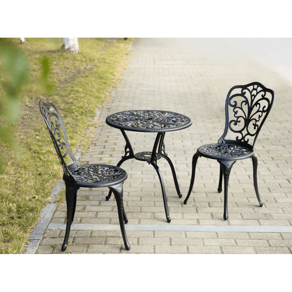 Gearwell Garden Park Bench, Cast Aluminum Outdoor Bench Metal Patio Loveseat Seating for Porch Backyard Deck Lawn Garden Yard and Outdoor Furniture