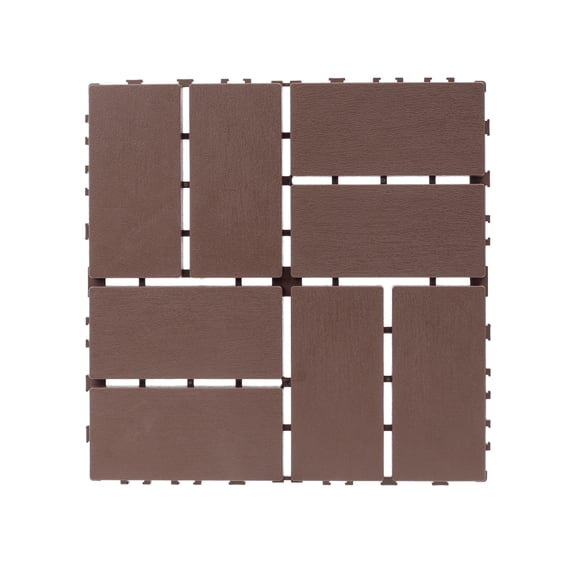 Gearwell Interlocking Decking Tiles Floor Tiles Outdoor Flooring, 44 Packs 12x12 Inch Plastic Patio Tiles Waterproof All-Weather Backyard Pool Decking Tiles for Patio Garden