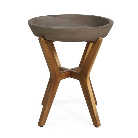 Gearwell Outdoor Side Table, Yukon Patio End Table Accent Table, Small Garden Table for Balcony Porch Backyard Poolside Deck Lounge Small Space Outdoor Seating Area