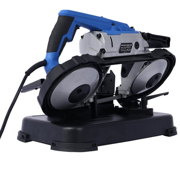 Gearwell Portable Band Saw, 10A 1100W Electric Bandsaw and Metal Cutting Saw with Removable Steel Base, 45-90 Cutting, 5 in Depth Cut for Workshop Use