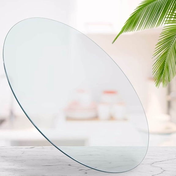 Gearwell Round Glass Tabletop, 27.95-Inch Clear Tempered Glass Circular Table Top Replacement Plate for Dining Tables, Coffee Tables, Patio Tables and Home Furniture