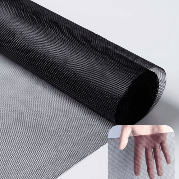 Gearwell Window Screen Roll 304 Stainless Steel Mesh High-Transparency Black 24 in x 48 ft