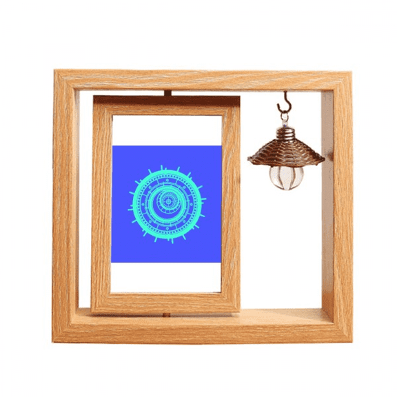 Gearwheel Combination Spell Wooden Rotating Picture Photo Frame 4x6