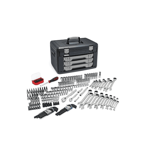 Gearwrench Mechanics Tool Set Inches 3 Drawer Storage Boxes, 232 Pc