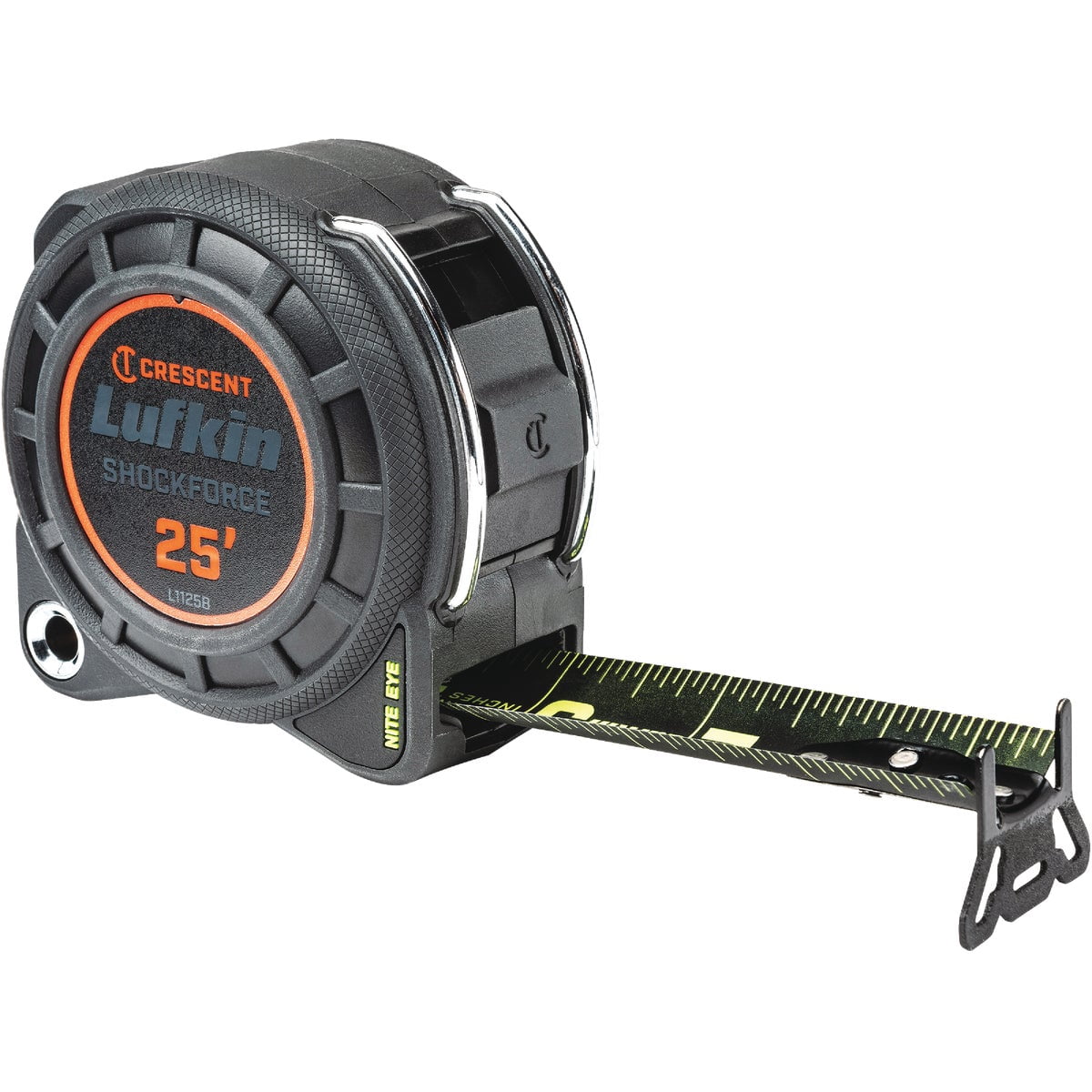 Crescent L1125B-02 Lufkin Shockforce Nite Eye Tape Measure, Dual Sided, 1-3/16 In. x 25 Ft. - Quantity 1