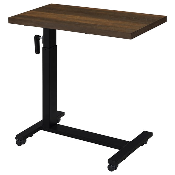 Geary Height Adjustable Mobile C-Table, Dark Pine Color